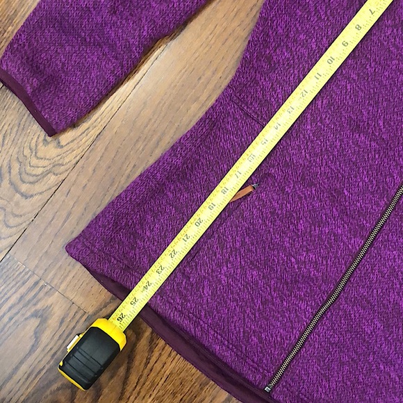 COLUMBIA Womens Raspberry Knit Full Zip Fleece Lined Zip Pockets Hoodie Large - Picture 9 of 15